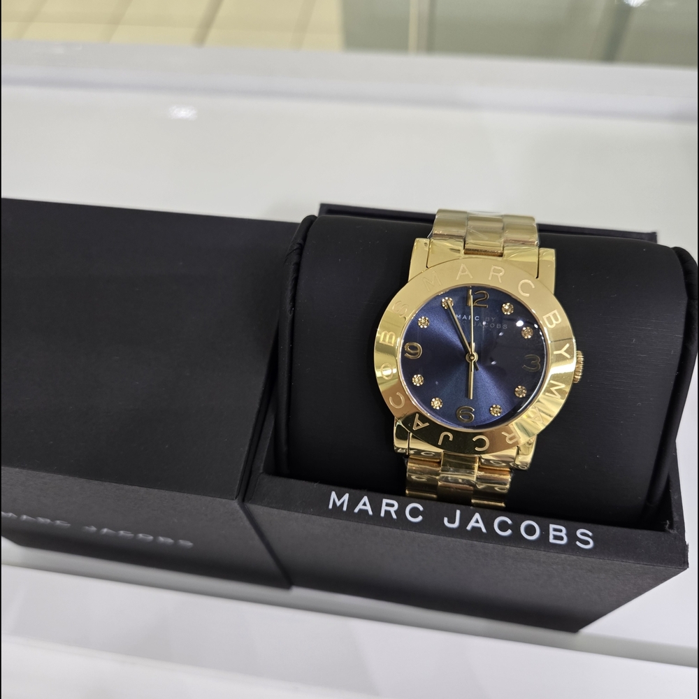 Marc Jacobs Gold Watch with Blue Dial